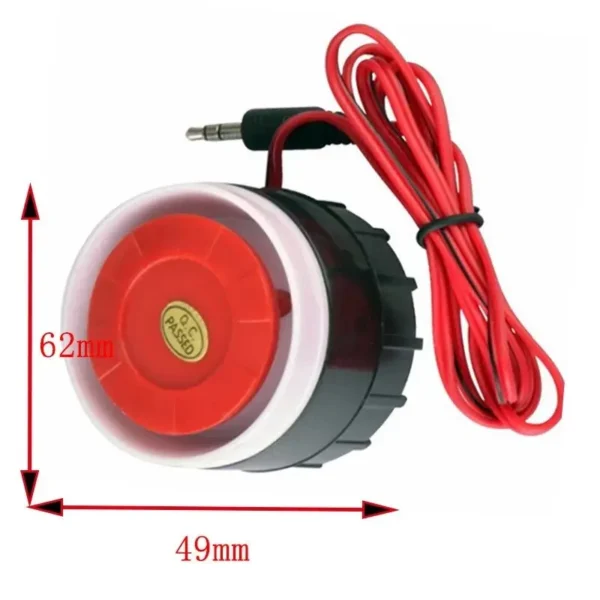 DC 12V Wired Mini Horn Siren 105dB – Home Security Anti-Theft Alarm Horn — image 2