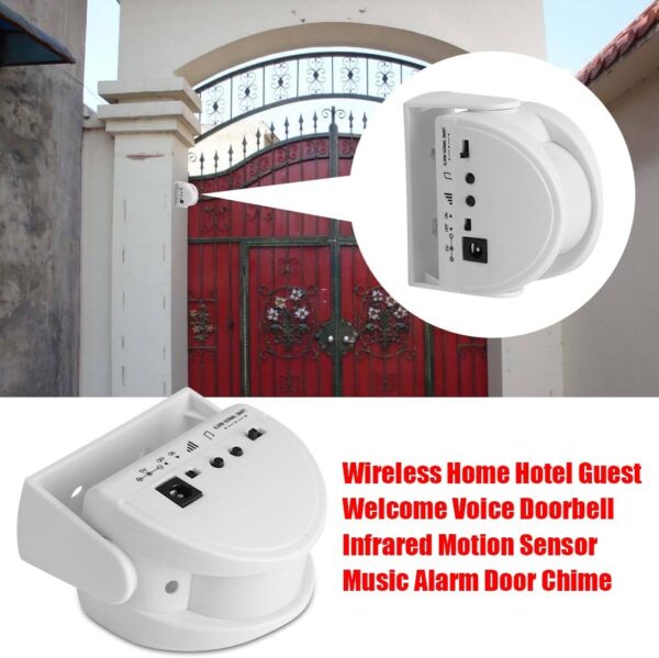 32-Voice Wireless Infrared Motion Sensor Door Chime & Alarm — image 4