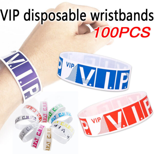 100PCS VIP Paper Wristbands – Waterproof Event & Party Wristbands — image 2