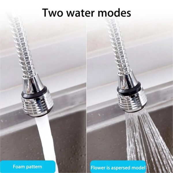 Stainless Steel Rotating Kitchen Faucet Sprayer – Water-Saving Splash-Proof Faucet Extender & Aerator — image 5