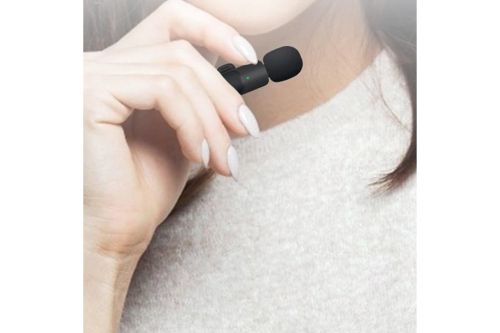 Mini Wireless Lavalier Microphone for iPhone – Noise-Cancelling Clip-On Lapel Mic 2 in 1 — image 3